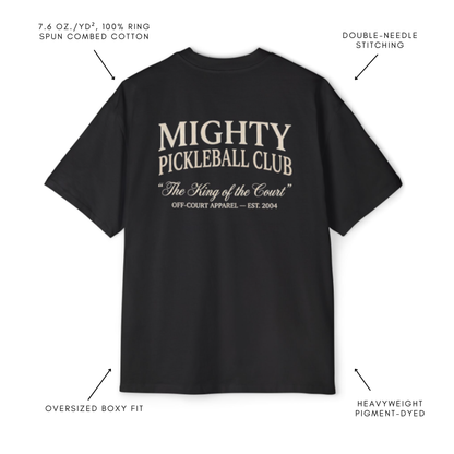 Mighty Pickle Ball Club - King of The Court - Black & White